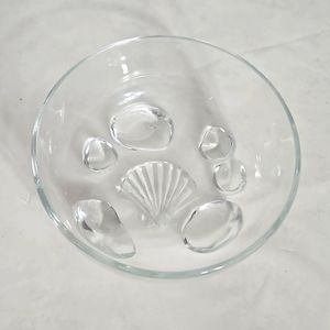 Arcoroc Seashell and Pebble Vintage Glass Salad Bowl Made in France 5" diameter
